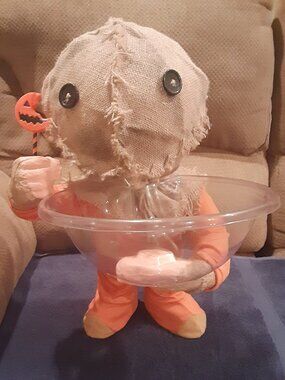 Trick 'R Treat Sam Greeter With Candy Bowl - Spirit Halloween Prop